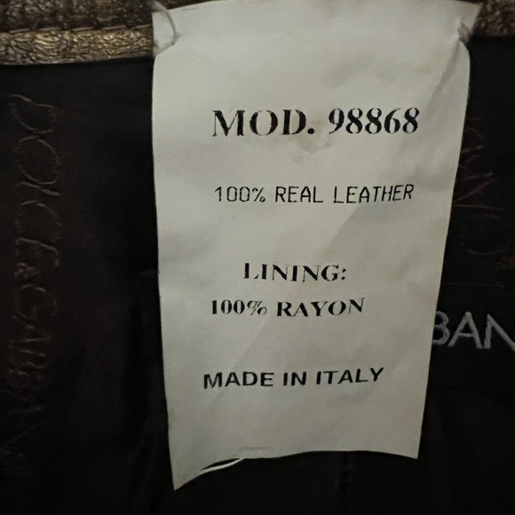 Dolce and Gabbana Metallic Leather Pants - Picture 4 of 8